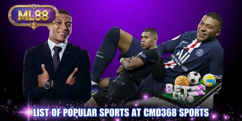 List of popular sports at CMD368 sports List of popular sports at CMD368 sports